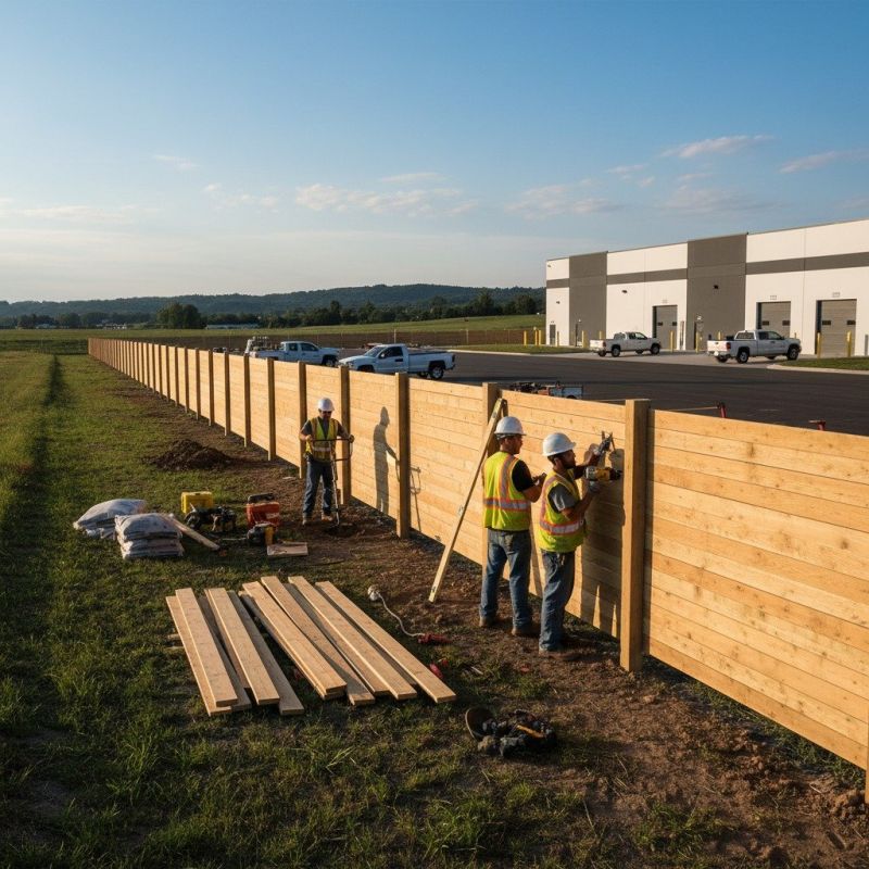 Commercial Fence Construction